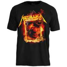 Rock T-Shirt Metalica Jump In The Fire Music Shirt Blouse Unisex Male Female 100% Cotton Top Premium Streetwear New Release Fast Shipping Various Colors!! Plus Size - 黑色 - 查看 2