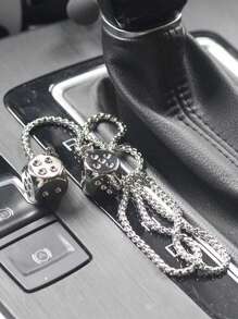 1 chiếc phụ kiện trang trí gương chiếu hậu ô tô hình xúc xắc kim loại. - xúc xắc nhựa - Xem 4