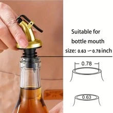 2/4/6 Pcs Multi-Color Gold/Silver Oil Bottle Spouts, Plastic Bottle Caps, Pump Dispenser Tops, Versatile Oil Bottle Pouring Accessories