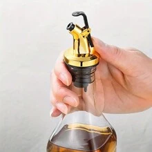 2/4/6 Pcs Multi-Color Gold/Silver Oil Bottle Spouts, Plastic Bottle Caps, Pump Dispenser Tops, Versatile Oil Bottle Pouring Accessories