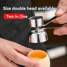 1 件装鸡蛋盖，鸡蛋开蛋器蛋壳切刀厨房。完美的软煮鸡蛋切刀，适用于生/软硬煮鸡蛋银色 - 銀色 - 查看 3