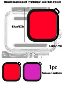 1 pieza Filtro subacuático para GoPro 10/GoPro Hero 9 Accesorios de cámara de acción impermeable - Multicolor - Ver 4