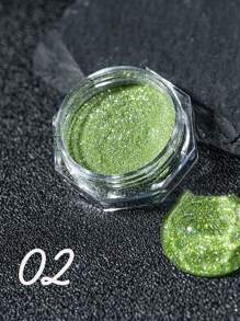 8 盒/套超亮指甲闪粉 0.4 克/罐变色龙极光闪亮钻石美甲镀铬粉细闪粉颜料 - 彩色 - 查看 19
