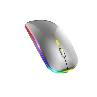 Mouse Sem Fio Recarregável Led Rgb 2.4ghz Ultra slim óptico RF-6800C