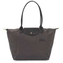 Longchamp Bolso de mano grande Le Pliage color gris - Verde - Ver 1