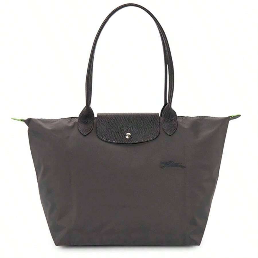 Longchamp Bolso de mano grande Le Pliage color gris - Verde - Ver 1