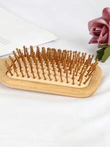 个性化豪华竹木发刷 - 头皮按摩气囊梳，可定制雕刻 - 送给她的独特情人节和生日礼物，采用天然竹子手工制作，符合人体工程学的设计，可顺滑解开缠结