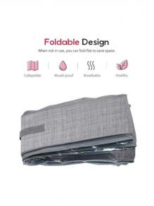 1pc Underbed Shoe Storage Bag With Transparent Cover, Dust-Proof, 12 Compartments, Foldable Shoe Organizer Bag For Home, Bedroom, Study Room, Back To School Essential - Grey - View 6