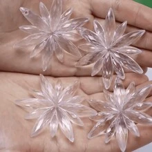 6 piezas Adornos colgantes de copos de nieve transparentes, decoración del árbol de Navidad, decoración navideña, colgantes de copos de nieve, decoración navideña, decoración del hogar, decoración de habitaciones, decoración de escenas