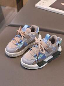 Zapatos de tabla para niños Zapatillas de malla transpirables Niños Niñas Zapatos casuales - Gris - Ver 3