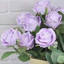 20PCS Artificial Silk Flowers Realistic Roses Bouquet Long Stem For Home Wedding Decoration Party