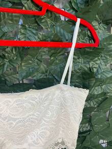 Cropped Lace Strappy Top Women's Fashion Style - 白色 - 查看 4