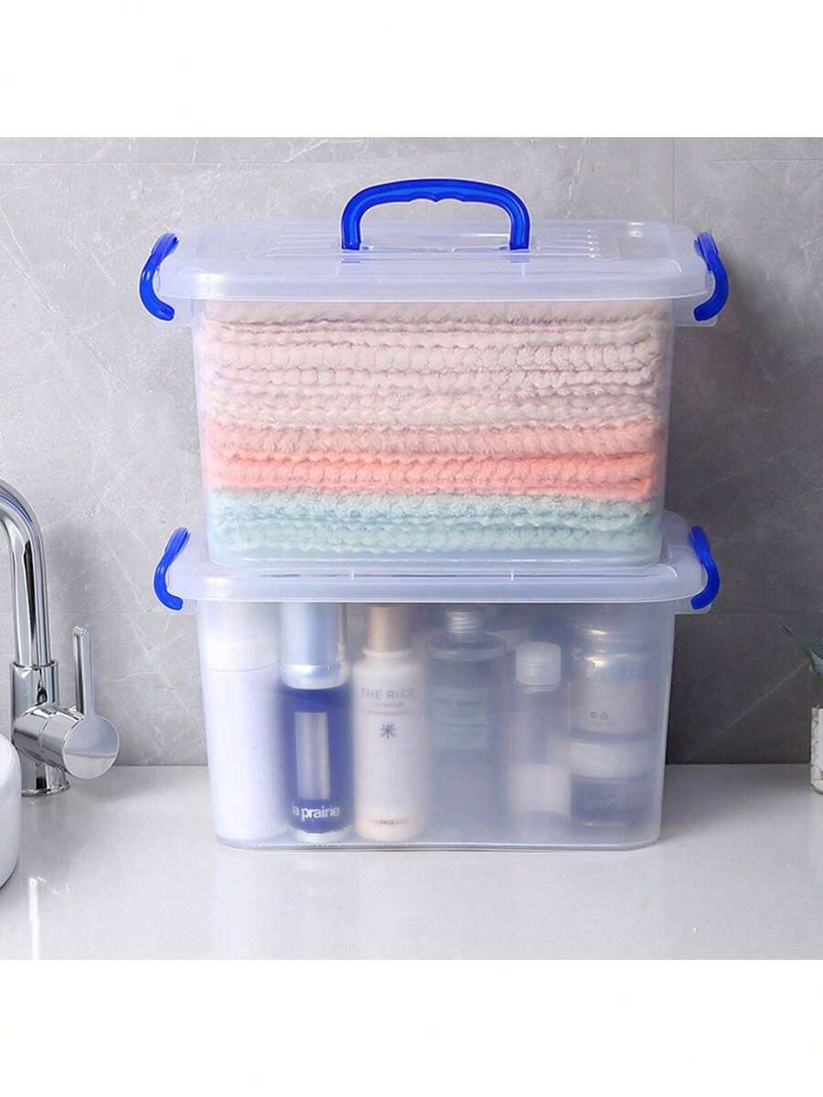 17 QT Plastic Storage Container Bins With Secure Latching Lid
