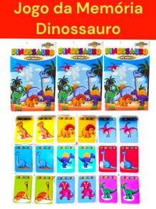 Kit 90 Jogo Da Memoria Dinossauros Infantil P/ Kit Festa Lembrancinha Aniversario Prenda Quermesse