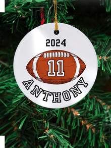 1pc Phụ kiện Giáng sinh cầu thủ bóng đá tùy chỉnh, Phụ kiện bóng đá được cá nhân hóa, Phụ kiện thể thao Acrylic tùy chỉnh có tên và số, Quà tặng bóng đá, Phụ kiện Giáng sinh Acrylic tùy chỉnh, - màu nâu - Xem 5