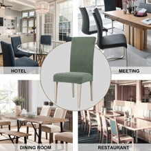 YSTYLE Stoelhoezen met rugleuning 2/4/6 stuks, stretch stoelhoezen voor woonkamer keuken, universele stretch stoelhoezen, moderne anti-kras stoelhoezen voor katten