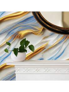 Waterproof Paper For Kitchen, Cabinet, Bathroom, Toilet, Shower Room, Wall, Tile Renewal Decoration, Moisture-Proof, Wipe-Clean, Marble Texture Wallpaper - Multicolor - View 8