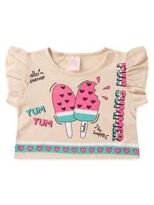 Fun Summer Children's Cropped Set - Off - Màu be - Xem 3