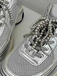 2pcs/Set Silver Metallic 3D Pearl & Butterfly Decor Shoe Clips, Removable Shoe Accessories For Dress, High Heels And Sneakers, Wedding Party DIY Decoration, Elegant Shoes Accessories For Spring Summer