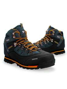 DWZRG 1 Paio Di Scarpe Da Trekking Alte Da Uomo In Pelle, Antiscivolo E Impermeabili, Sneaker Sportive Da Esterno