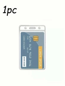 1pc/3pcs/5pcs/10pcs 防水透明超厚水平和垂直塑料透明 S PVC 可密封防水名片保护器公交银行卡保护器卡徽章夹轻便便携式卡白领工作者节日周年纪念生日礼物配件礼品卡套卡夹钱包名片夹信用卡夹教师挂绳带身份证夹卡夹女士女士男士卡片钱包 - 無色 - 查看 12