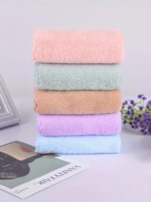 20 chiếc khăn tắm màu trơn, khăn tay gia dụng thông thường, khăn tay nhỏ, khăn tắm mềm mại thấm hút, phụ kiện phòng tắm, 9,8 * 9,8 inch - Nhiều màu - Xem 3