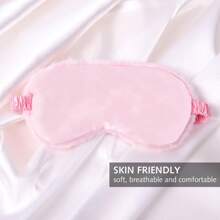 Yamel 4 Stücke Satin Augenmaske aus Seide, flauschige Schlafmasken, weiche Plüsch Schlafbrille mit Satinrückseite, Reise Schlaf Augenmasken