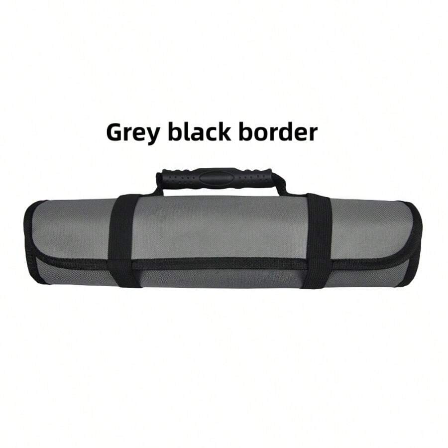 Túi đựng dụng cụ cuộn, Túi đựng dụng cụ sửa chữa ô tô, Túi đựng dụng cụ bằng vải Oxford, Túi đựng dụng cụ kim khí gia dụng, Túi đựng di động cho dao đầu bếp dã ngoại cắm trại ngoài trời, Túi đựng dụng cụ đa năng cho thợ điện sửa chữa thiết bị gia dụng - Xám - Xem 1