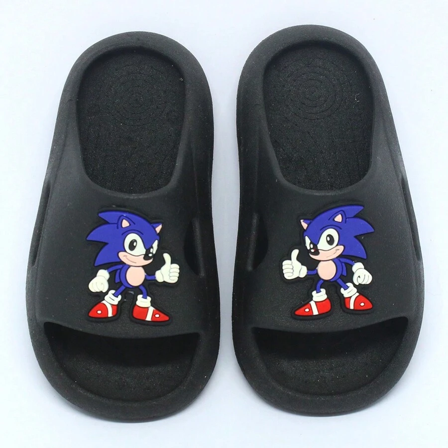 Children's Sandals, Boys' Slippers, Slides, School Fashion, Summer - 黑色 - 查看 1