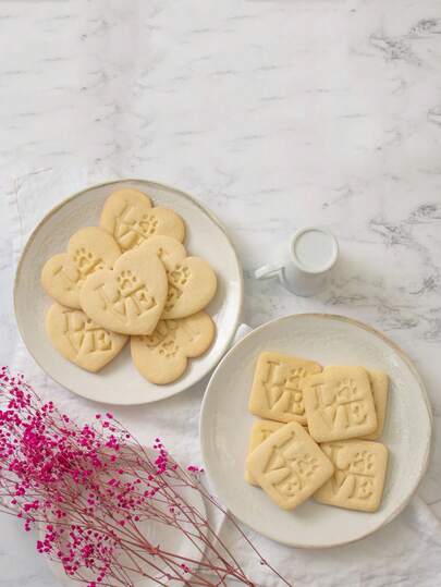 Matriță de ștampilă în formă de inimă, instrument de ștampilă cu tematică de dragoste DIY pentru embosare albă pentru Ziua Îndrăgostiților