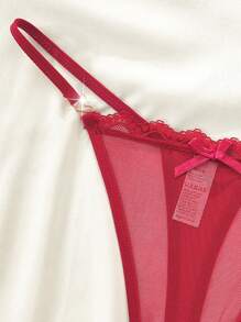 Tangas de mujer de cintura baja, transpirables y sexys, con recorte de encaje en forma de corazón rojo