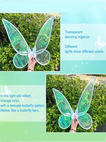 1 szt. Skrzydła wróżki dla dorosłych, skrzydła motyla, skrzydła anioła, kostium wróżki, dekoracja na przyjęcie, Boże Narodzenie - Wielokolorowe - Zobacz 8