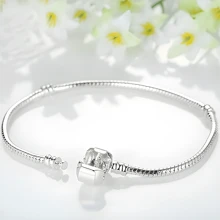 1pc Iconic Moments Snake Chain Charm Bracelet 925 Silver Plated Fits Any Charm Snake Chain Charm Bracelets For Charms Bracelets Jewelry For Women Valentine's Day Mother's Day Birthday Christmas,Mom,Mother,Mother's Day,Gift