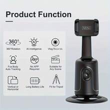 Gimbal theo dõi AI thông minh, Gimbal điện thoại nhận dạng khuôn mặt 360°, Bộ ổn định toàn cảnh, Giá đỡ điện thoại để bàn, Thích hợp để phát trực tiếp, Tự sướng, Quay video Tương thích với điện thoại iPhone Android Điện thoại di động Thích hợp để phát trực tiếp, Vlog, Tụ họp gia đình, Quay phim tiệc Giáng sinh, Để tự sướng cầm tay, Hoạt động ngoài trời, Phỏng vấn - Nhiều màu - Xem 10
