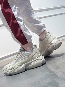 男士高帮运动鞋，新款时尚高帮休闲鞋，四季运动鞋，男士时尚休闲鞋 - 米色 - 查看 9