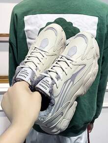 男士高帮运动鞋，新款时尚高帮休闲鞋，四季运动鞋，男士时尚休闲鞋 - 米色 - 查看 10