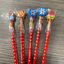 10/20PCS 随机创意卡通带橡皮擦圣诞铅笔学习办公奖品礼物学习文具用品可爱圣诞老人圣诞树麋鹿图案绘画铅笔圣诞夜派对礼物 - 彩色 - 查看 10