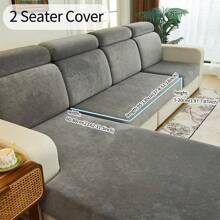 1 pièce Super doux coussin de canapé, tissu de protection haute élasticité pour empêcher les rayures d'animaux de compagnie, matériau respectueux de la peau, conception de bonnet de bain pour une installation facile, lavable en machine, convient à toutes les saisons et occasions - Gris foncé - Voir 19