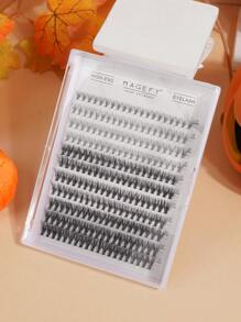 MAGEFY 220/280簇卡通CC卷翘鱼尾混合单根假睫毛，9-16mm，长卷度，10D/20D/30D/40D，可DIY不同长度，自然柔软手工假睫毛，适合日常佩戴，自然轻盈，自然柔软交叉轻盈假睫毛 - 黑色 - 查看 5