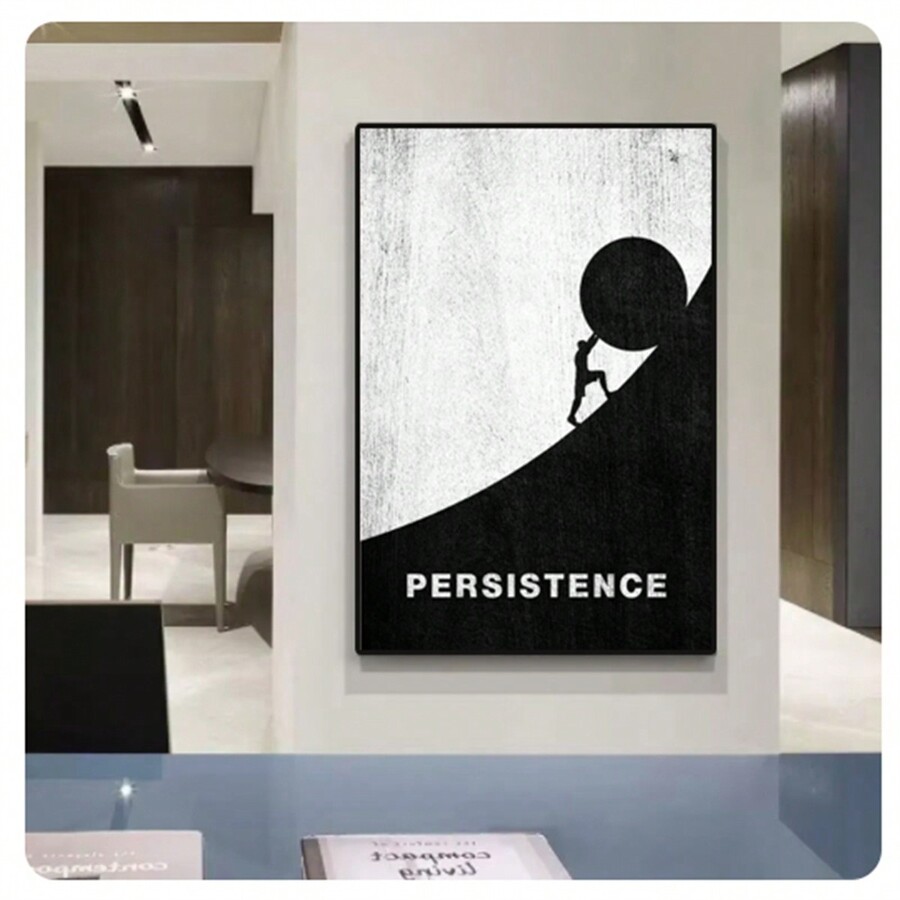 1PC Black And White Motivational Sport Quotes Posters Canvas Painting
