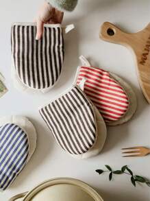 1 件条纹绝缘耐热手套，厨房烘焙隔热手套耐热微波炉手套，厨房烤箱手套防烫手套用品 - 彩色 - 查看 4