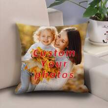 Personalized Photo Pillow Cover - Suitable For Home And Car Decor, Perfect Gift For Best Friends, Couples, Parents, Birthday, Valentine's Day - Machine Washable, Double-Sided Print, Zipper Closure - Ideal For Living Room And Bedroom