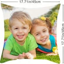 Personalized Photo Pillow Cover - Suitable For Home And Car Decor, Perfect Gift For Best Friends, Couples, Parents, Birthday, Valentine's Day - Machine Washable, Double-Sided Print, Zipper Closure - Ideal For Living Room And Bedroom