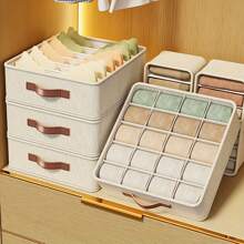 1pc Multi-Grid Packing Underwear Storage Box, Daily Polyester Rectangle Cabinet Closet Organizer, Home Storage Accessories Bedroom, Organizer, Home Storage, For White T-Shirt Women, Black Pants Women, Ladies Winter Clothes, Dress, Winter Clothes For Ladies, Elegant Woman Dresses, White Shirt For Ladies, Long Sleeve, White Jumpsuit For Women, Spring Dresses For Women, Spring Outfits For Women, Spring, Spring Clothes, Minimalist, Summer Tops Storage