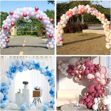 1 Set Balloon Arch Kit, 9FT Height & 10FT Width Adjustable Balloon Arch Stand Garden Arbors: Balloon Arch Frame Plant Support Stand For Wedding Shower Birthday Garden Arbors Photo Backdrop - Multicolor - View 3
