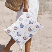 Túi khô ướt chống thấm nước Túi ướt tái sử dụng có, Túi đựng đồ bơi, tập thể dục, đồ dùng vệ sinh cá nhân, đồ dùng nhà trẻ, đồ bơi, quần áo ướt, - hình bán nguyệt màu xanh - Xem 1