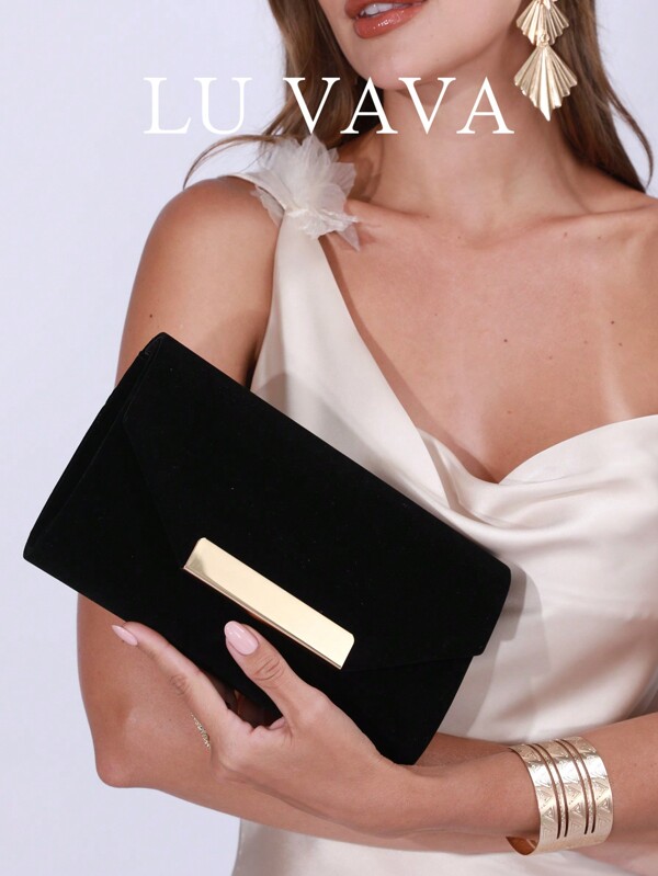 1 قطعة حقيبة غلاف جديدة لفصلي الخريف والشتاء، باللون الأسود الأنيق والرومانسي، حقيبة سهرة بنفسجية غامقة ،حقيبة متنقلة للنساء