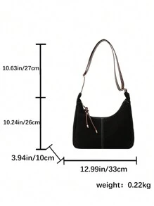 Bolsa de ombro balde fosco retrô feminina, grande capacidade, versátil