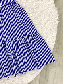 3 Marias Skirt With Striped Midi Belt Evangelical Fashion Launch - Royal Blue - View 2