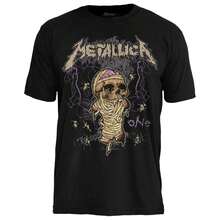 Rock T-Shirt Metalica One Music Shirt Blouse Unisex Male Female 100% Cotton Top Premium Streetwear New Release Fast Shipping Various Colors!! Plus Size - màu đen - Xem 2